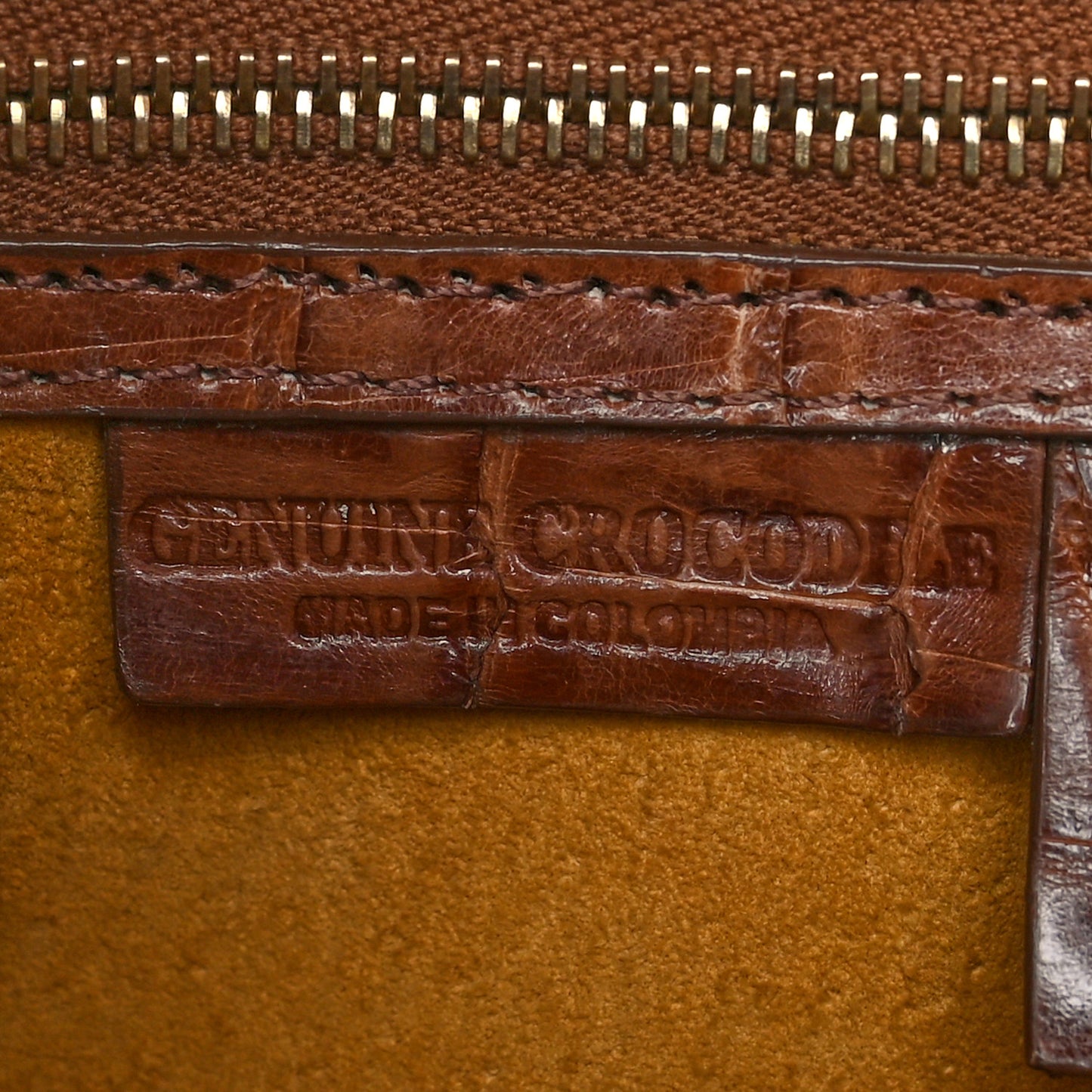 Crocodile Tote Brown