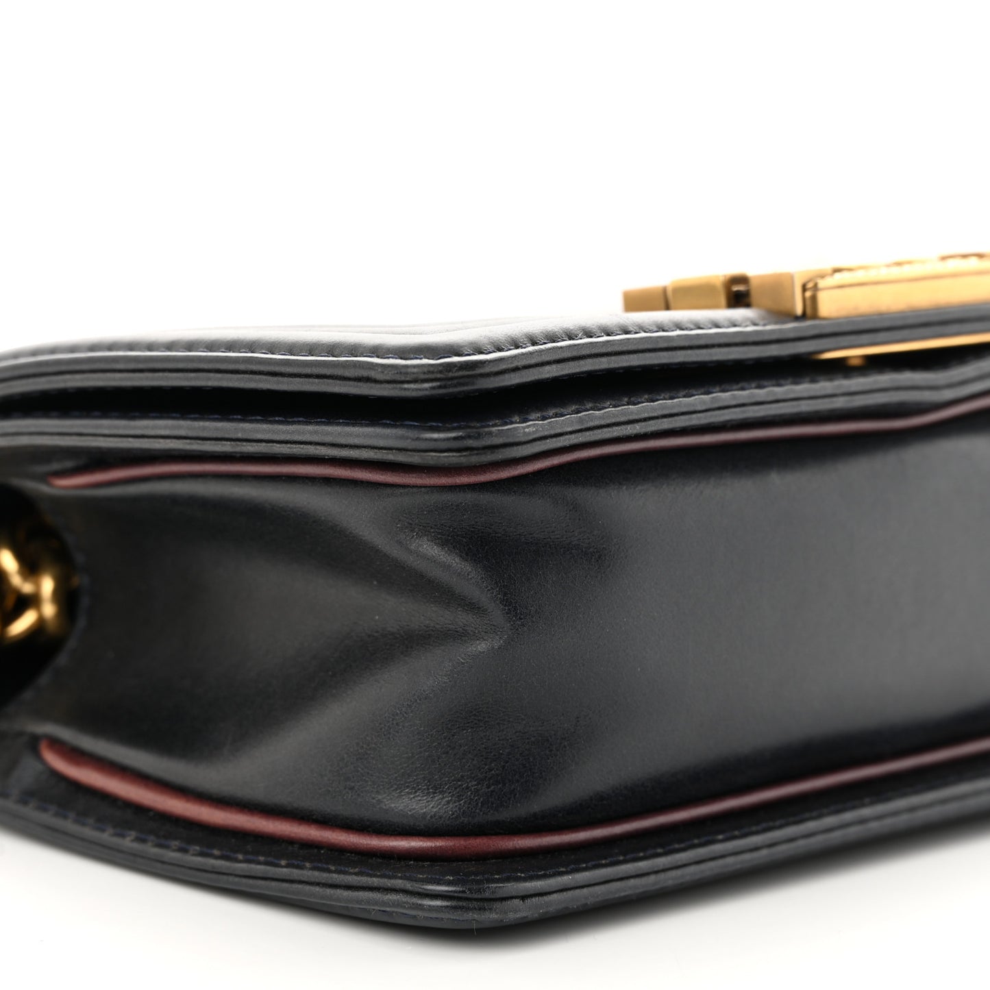 Calfskin Embossed Small Paris Salzburg Boy Flap Navy
