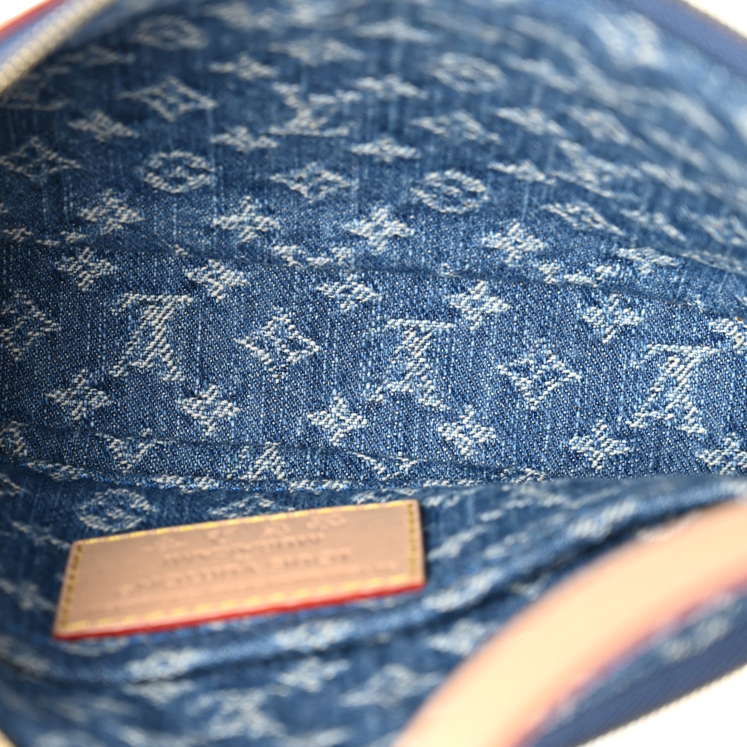 Louis Vuitton LV X TM Monogram Denim Cerises Pochette Accessories Blue 5 of 10