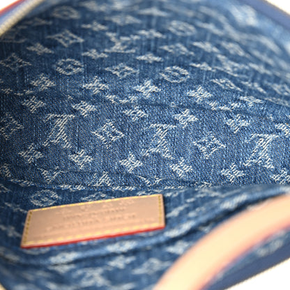 Louis Vuitton LV X TM Monogram Denim Cerises Pochette Accessories Blue 5 of 10