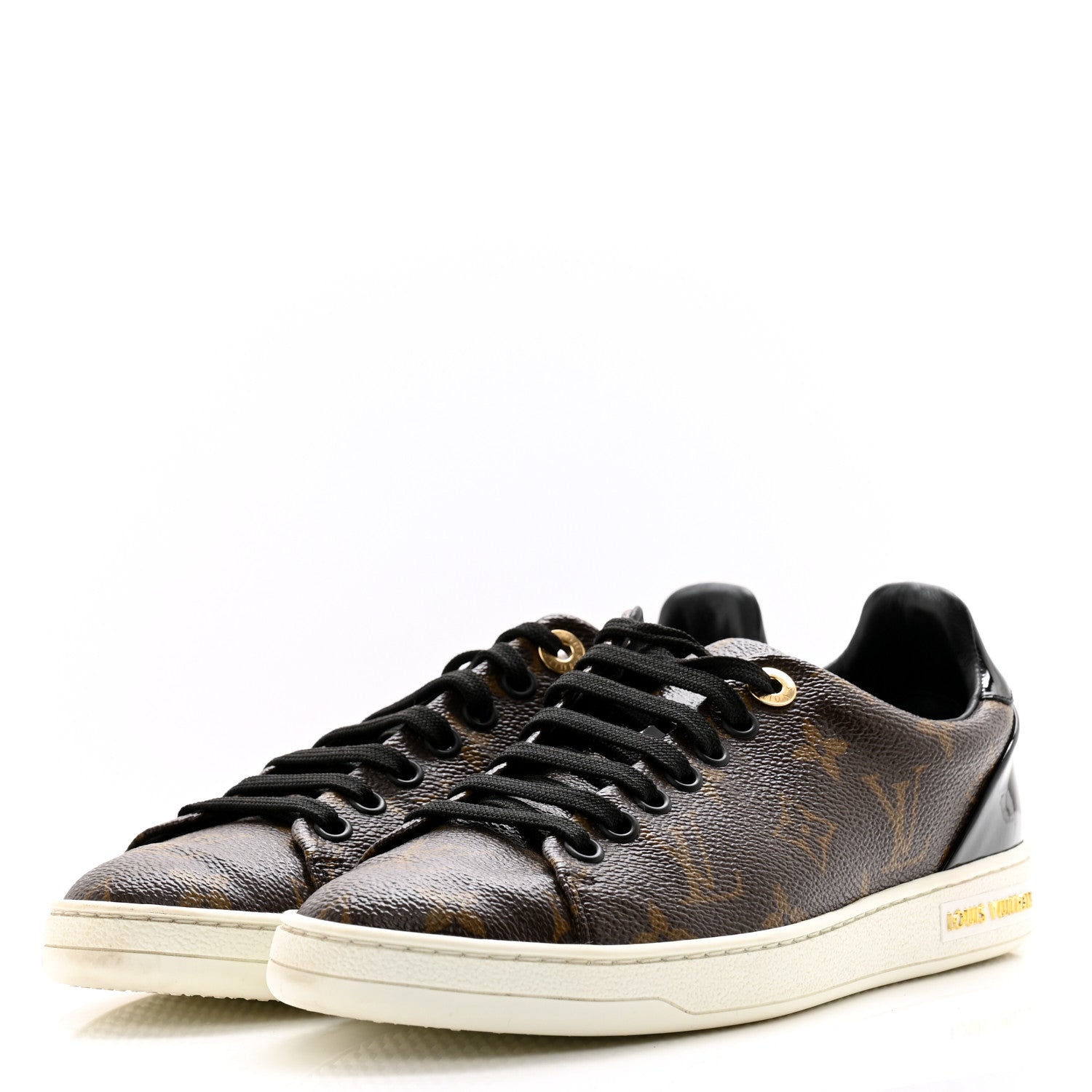 Louis Vuitton Patent Monogram Frontrow Sneakers 36 3 of 11