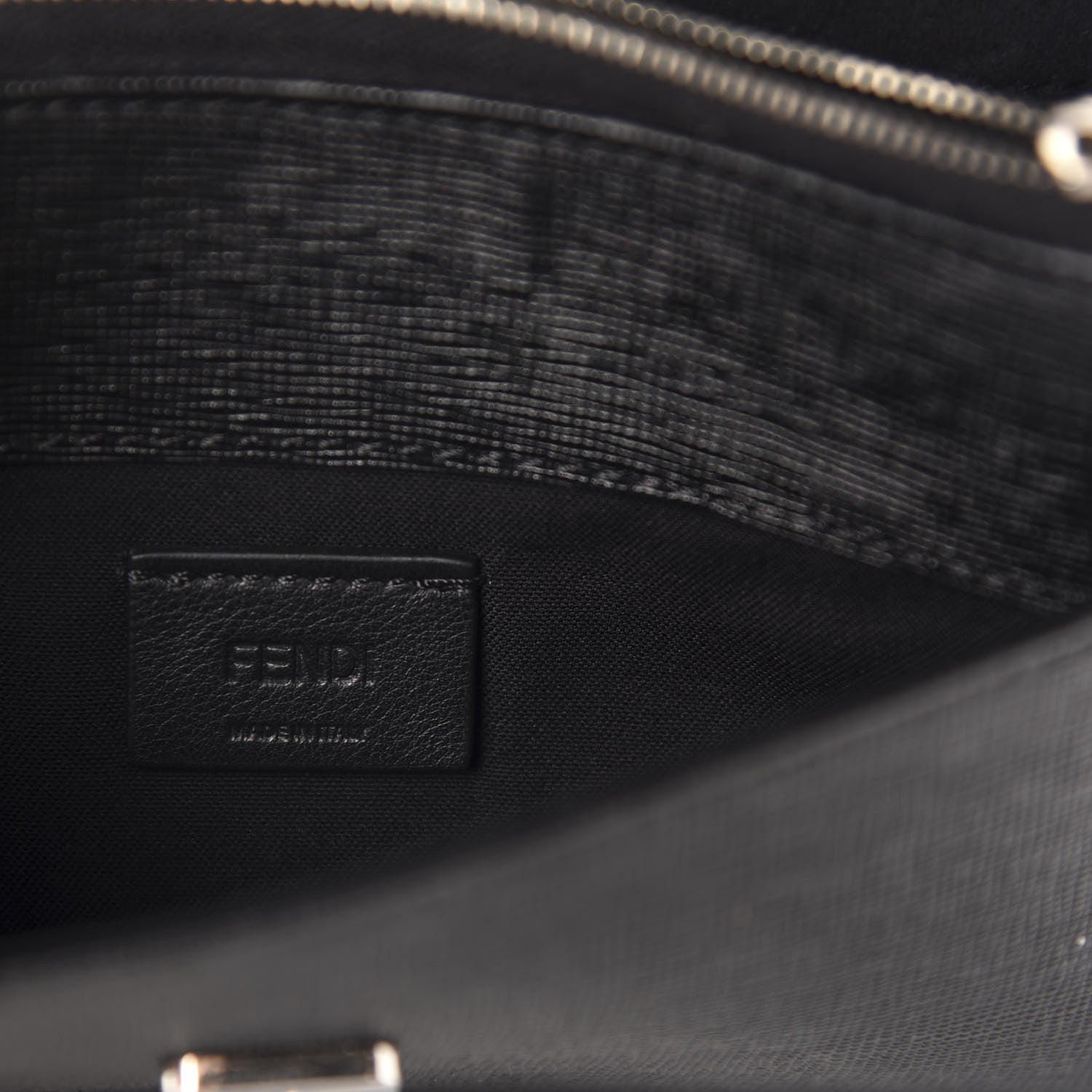 Fendi Vitello Elite Mink Fur Studded Karlito Tube Wallet on Chain Black 8 of 10