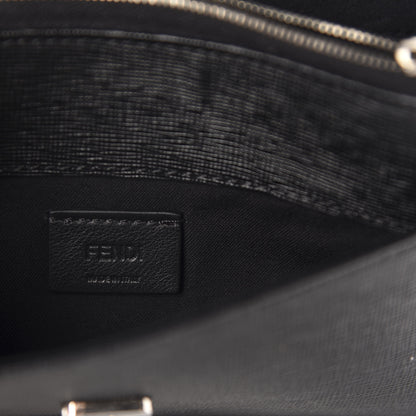 Fendi Vitello Elite Mink Fur Studded Karlito Tube Wallet on Chain Black 8 of 10