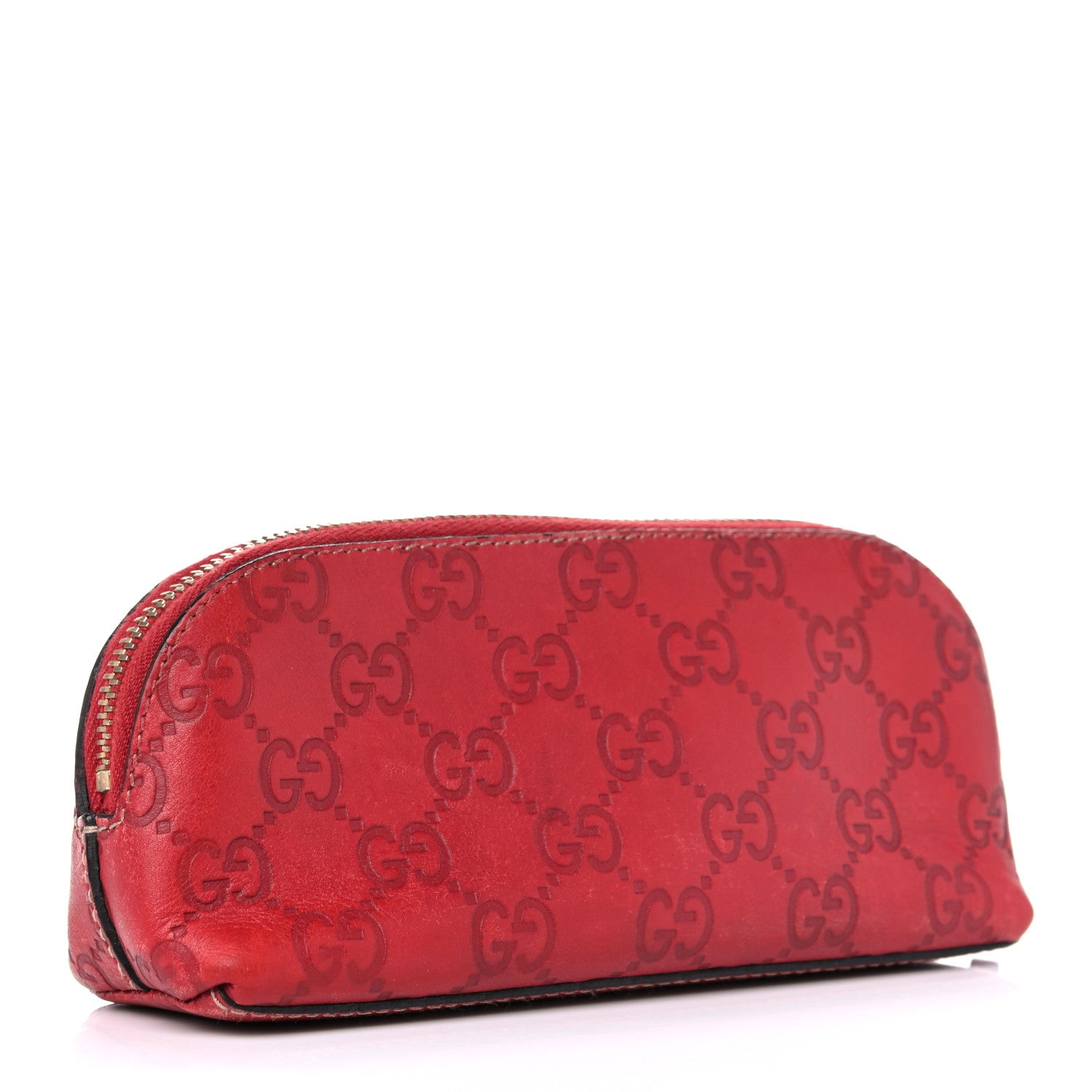 Gucci Guccissima Small Cosmetic Pouch Red 3 of 15