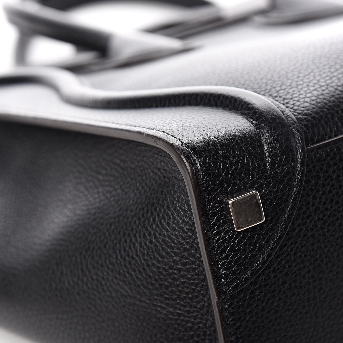 Drummed Calfskin Micro Luggage Black