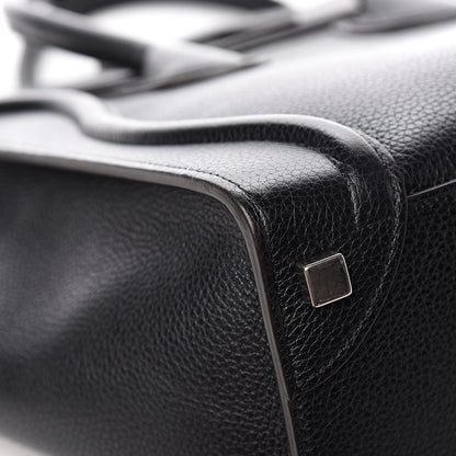 Celine Drummed Calfskin Micro Luggage Black 10 of 12