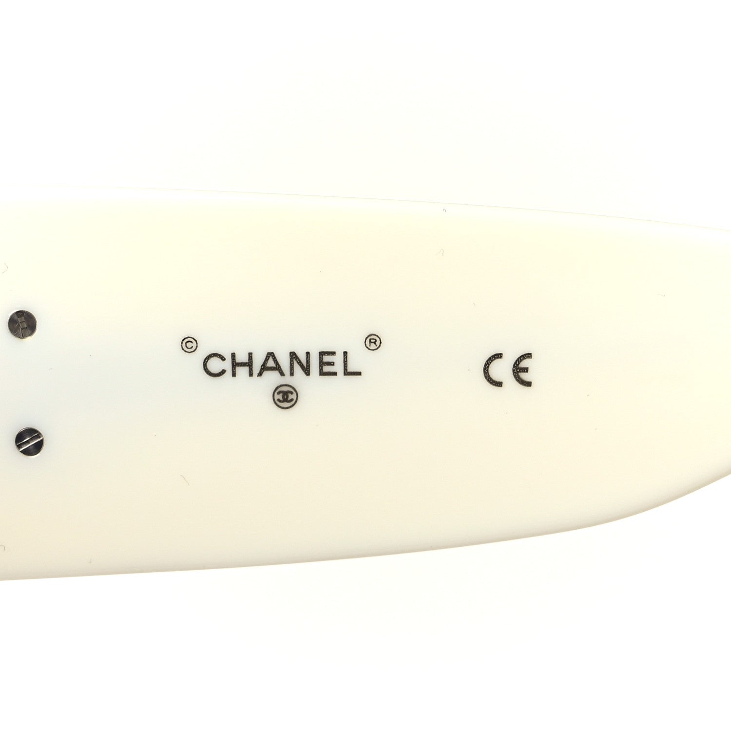 Chanel Acetate Shield Sunglasses 71466 White Black 5 of 7