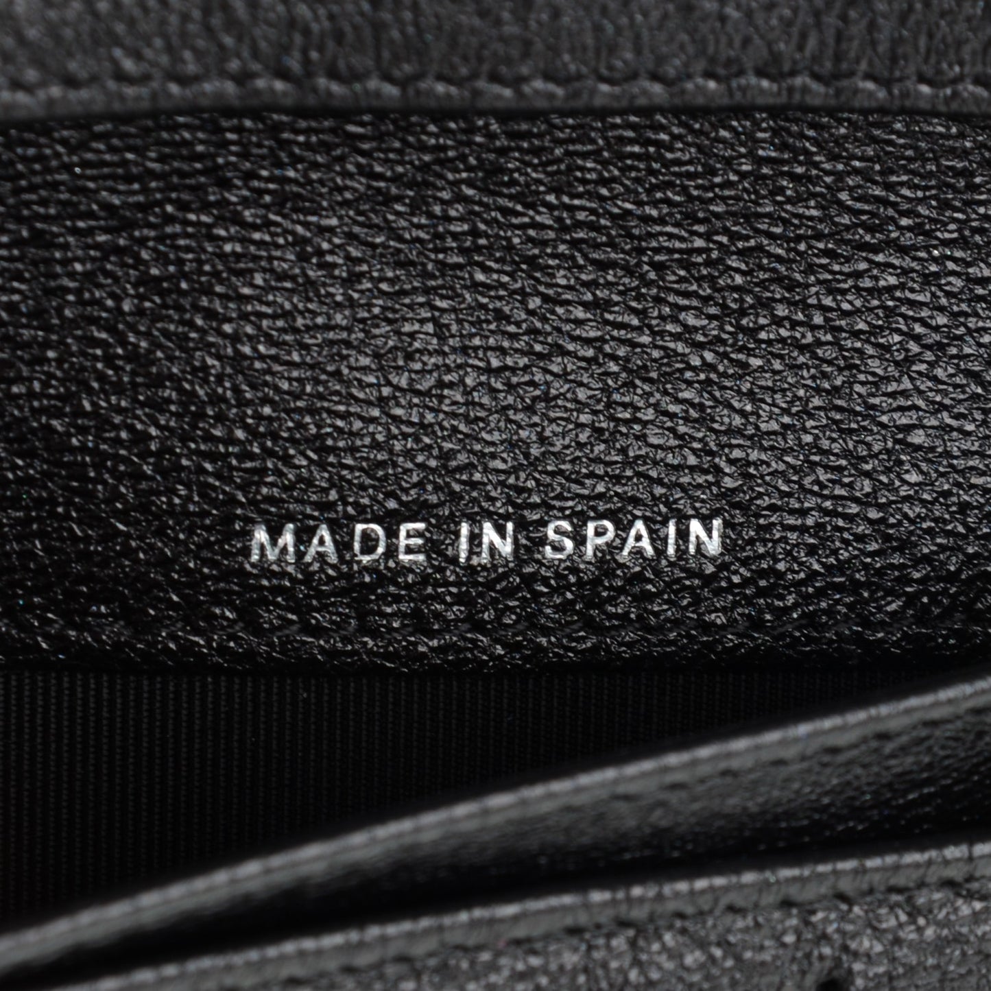 Lambskin Perforated Yen Wallet Black