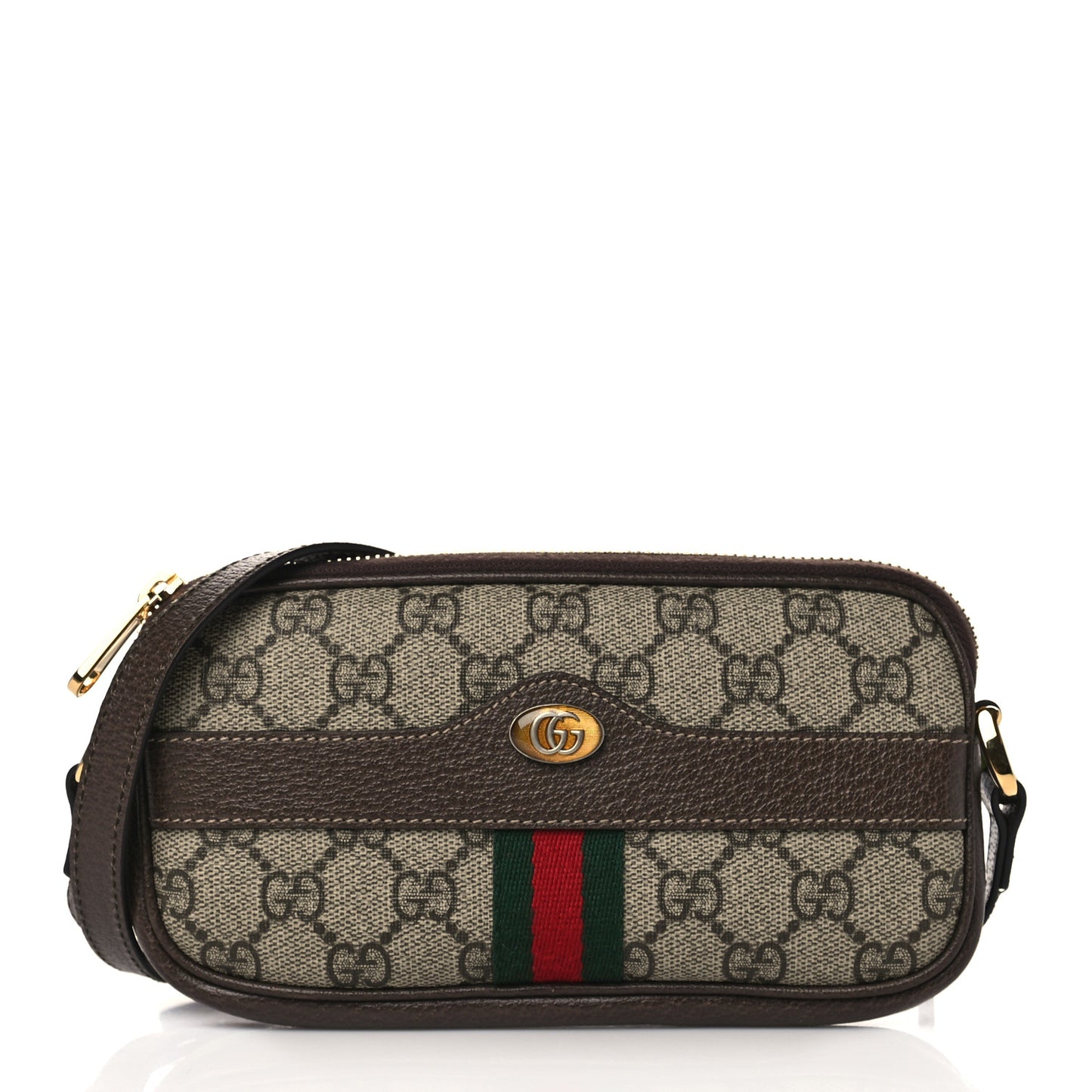 GG Supreme Monogram Web Mini Ophidia GG Bag Brown