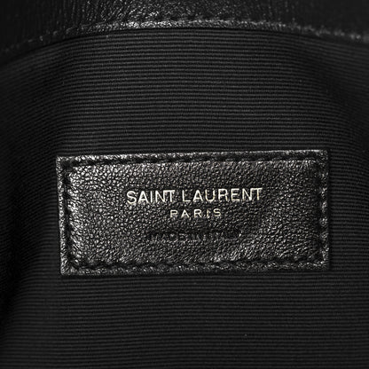 Saint Laurent Patent Calfskin Monogram Uptown Clutch Black 6 of 8