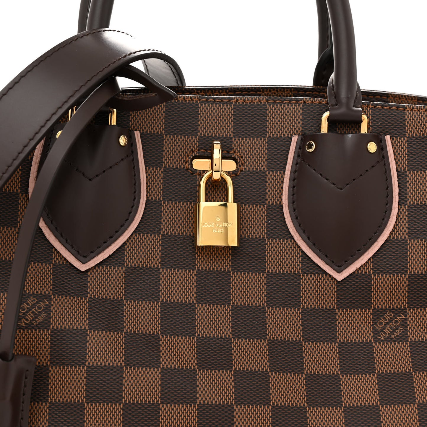 Cuir Taurillon Damier Ebene Normandy Magnolia