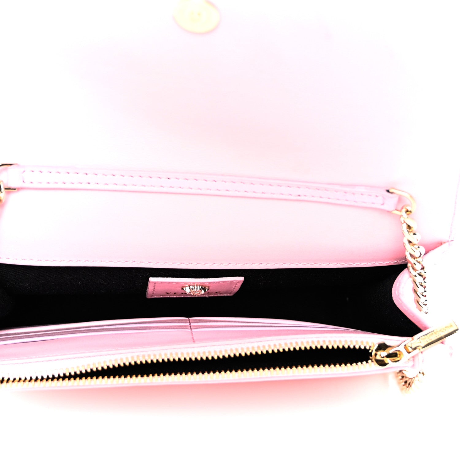 Versace Vitello Crystal Palazzo Evening Bag Pink 5 of 10