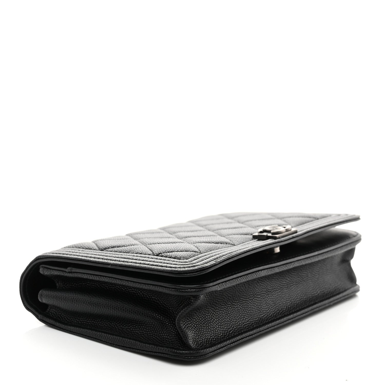 Chanel Caviar Quilted Boy Wallet On Chain WOC Black 4 of 11