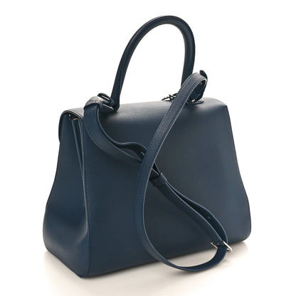 Delvaux Grained Calfskin MM Brillant Satchel Navy 4 of 11