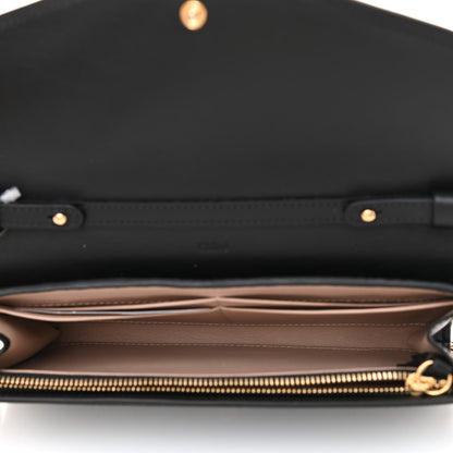 Chloe Shiny Grained Calfskin Aby Wallet on Chain Black 5 of 9
