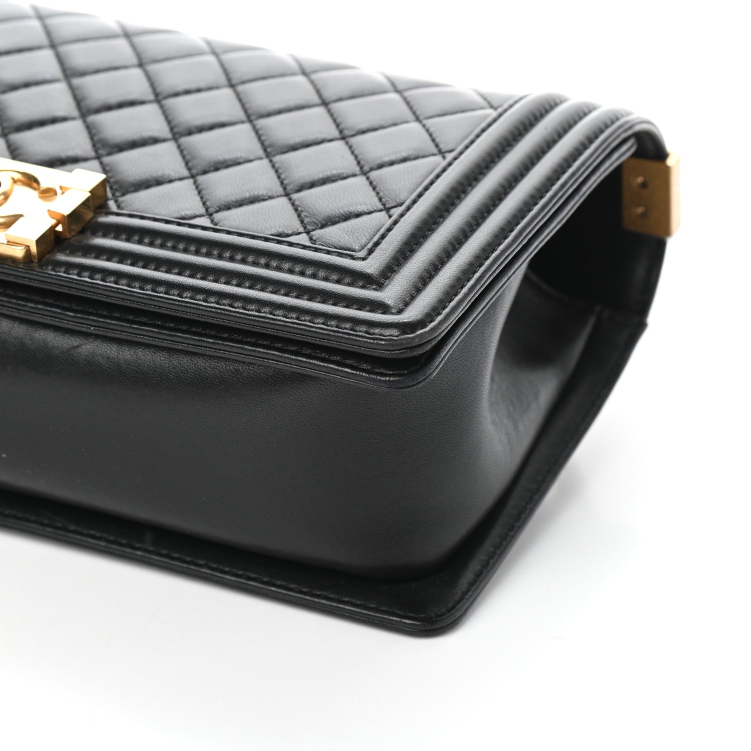 Chanel Lambskin Quilted Medium Boy Flap Black 10 of 10