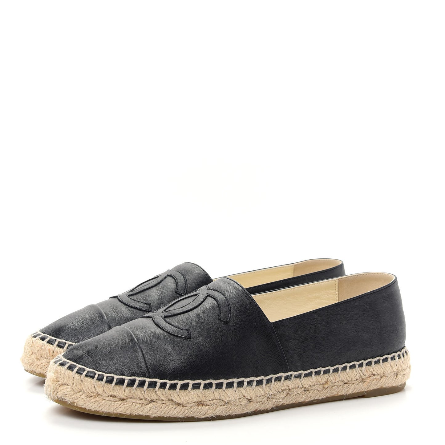 Lambskin CC Espadrilles 39 Black