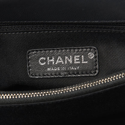 Chanel Caviar Chevron Quilted Small Coco Handle Flap Dark Grey 8 of 10