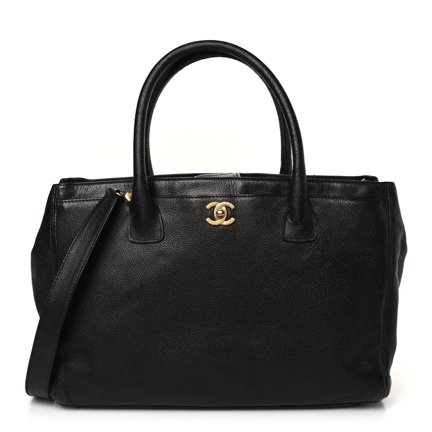 Chanel Calfskin Cerf Executive Shopper Tote Black 1 of 10