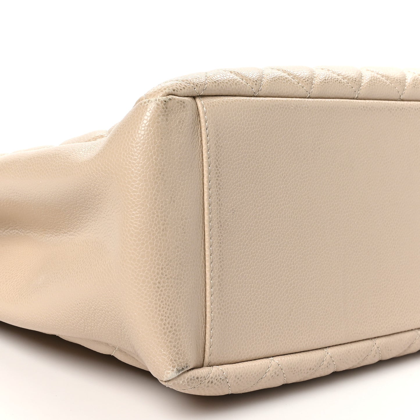 Caviar Quilted Grand Shopping Tote GST Beige Clair