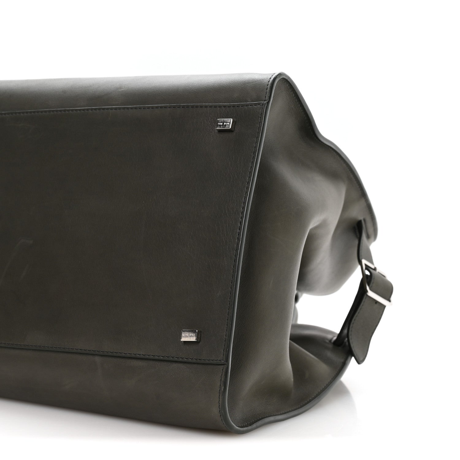 The Row Polished Saddle Calfskin Soft Margaux 17 Koala Grey 8 of 8