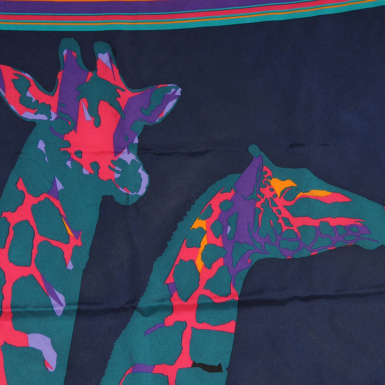 Louis Vuitton Silk Leopard Giraffe Pompons Scarf 1 of 3
