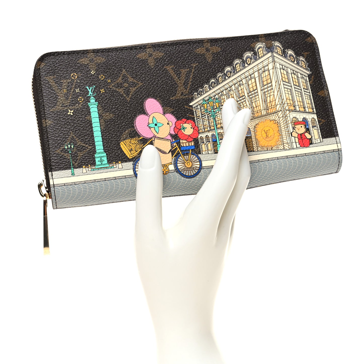 Monogram 2022 Christmas Animation Paris Zippy Wallet Pink