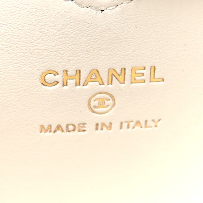 Chanel Patent Calfskin Resin Quilted CC Heart Clutch With Chain Black 8 of 12