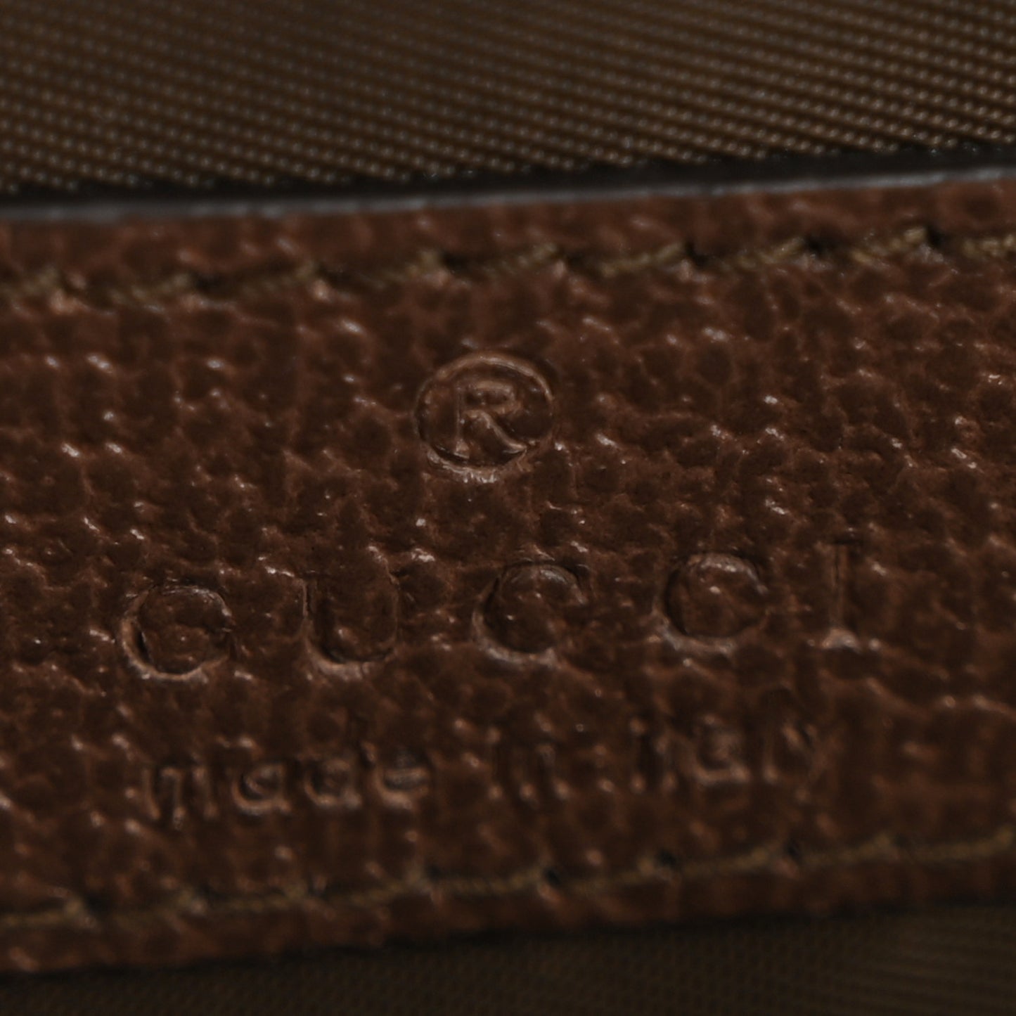 GG Supreme Monogram Textured Calfskin Web Medium Ophidia Cosmetic Case Beige Ebony New Acero