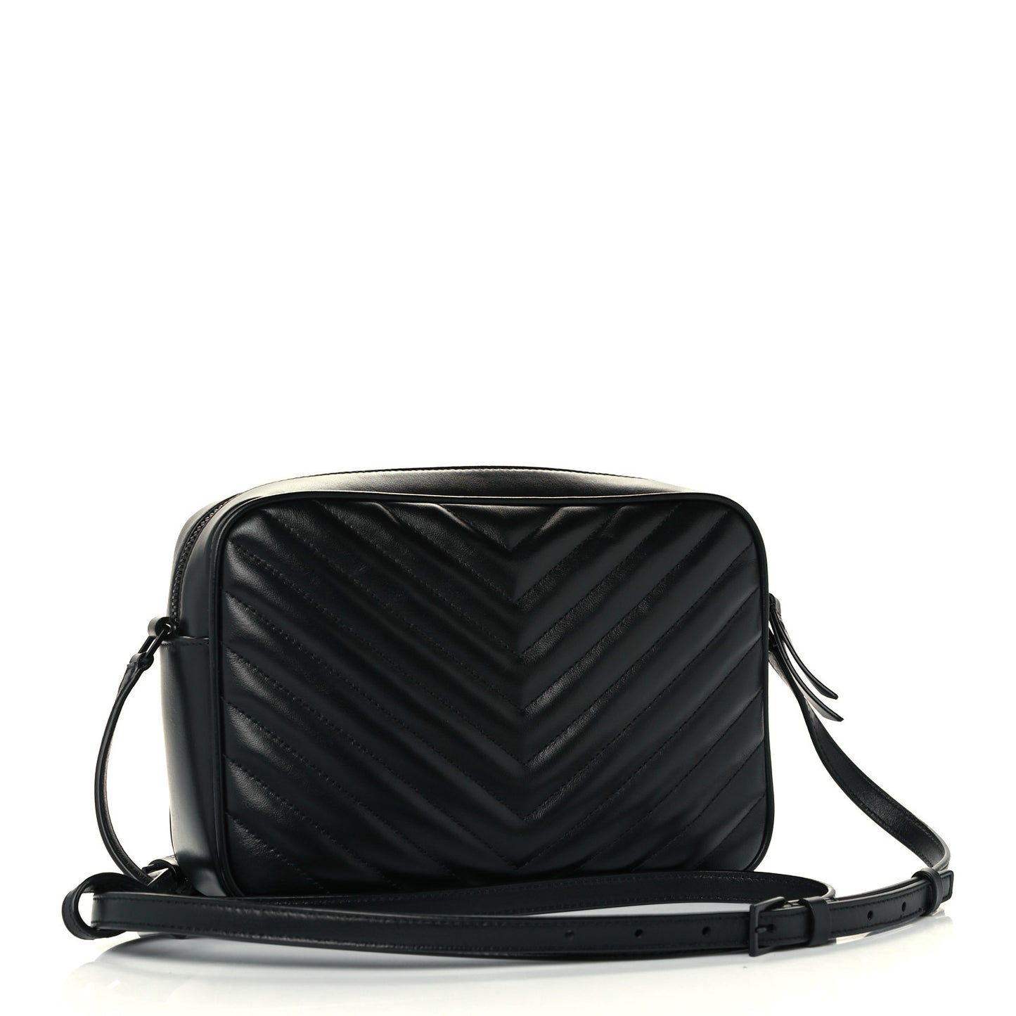 Calfskin Matelasse Monogram Lou Camera Bag Black