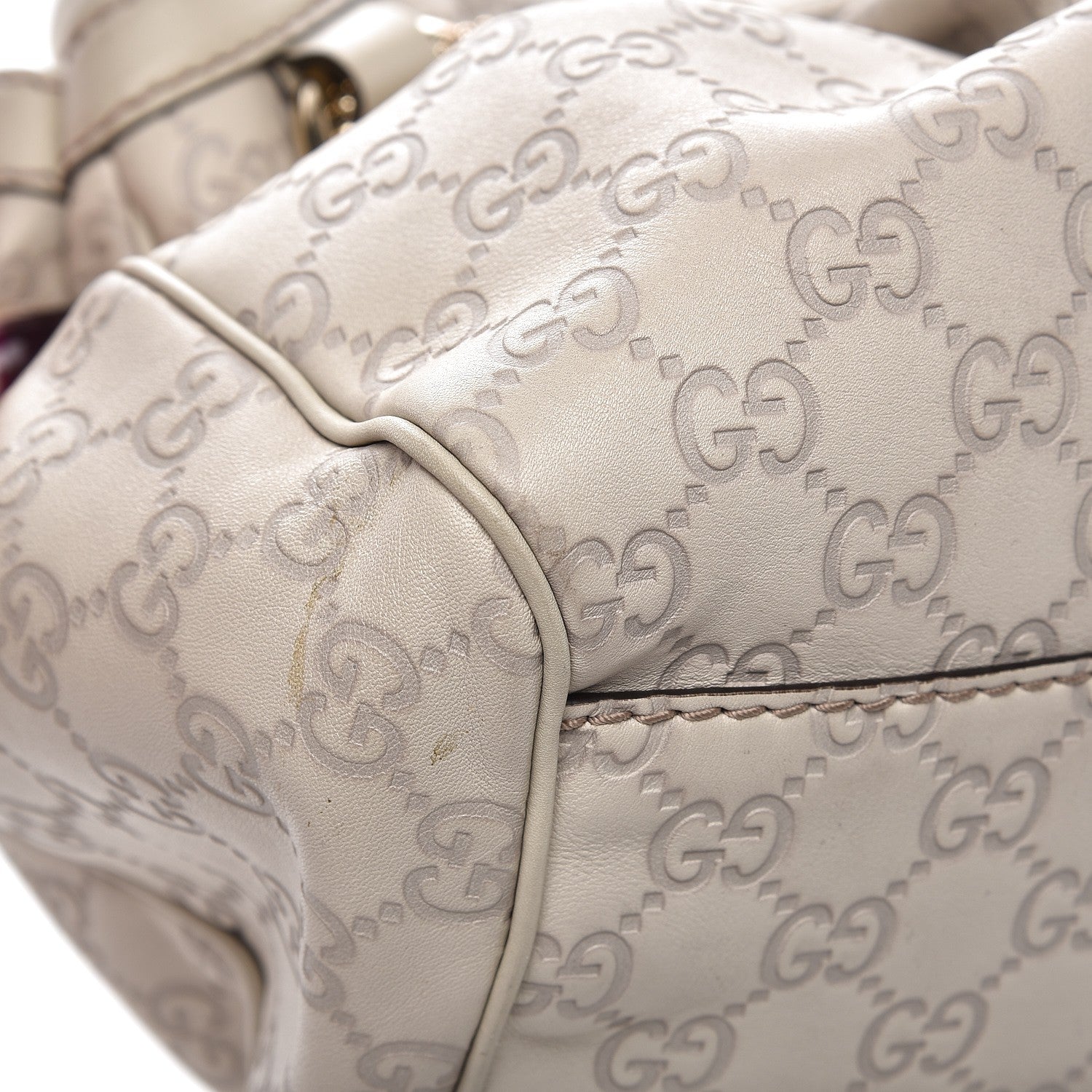 Gucci Guccissima Medium Sukey Tote Mystic White 12 of 13