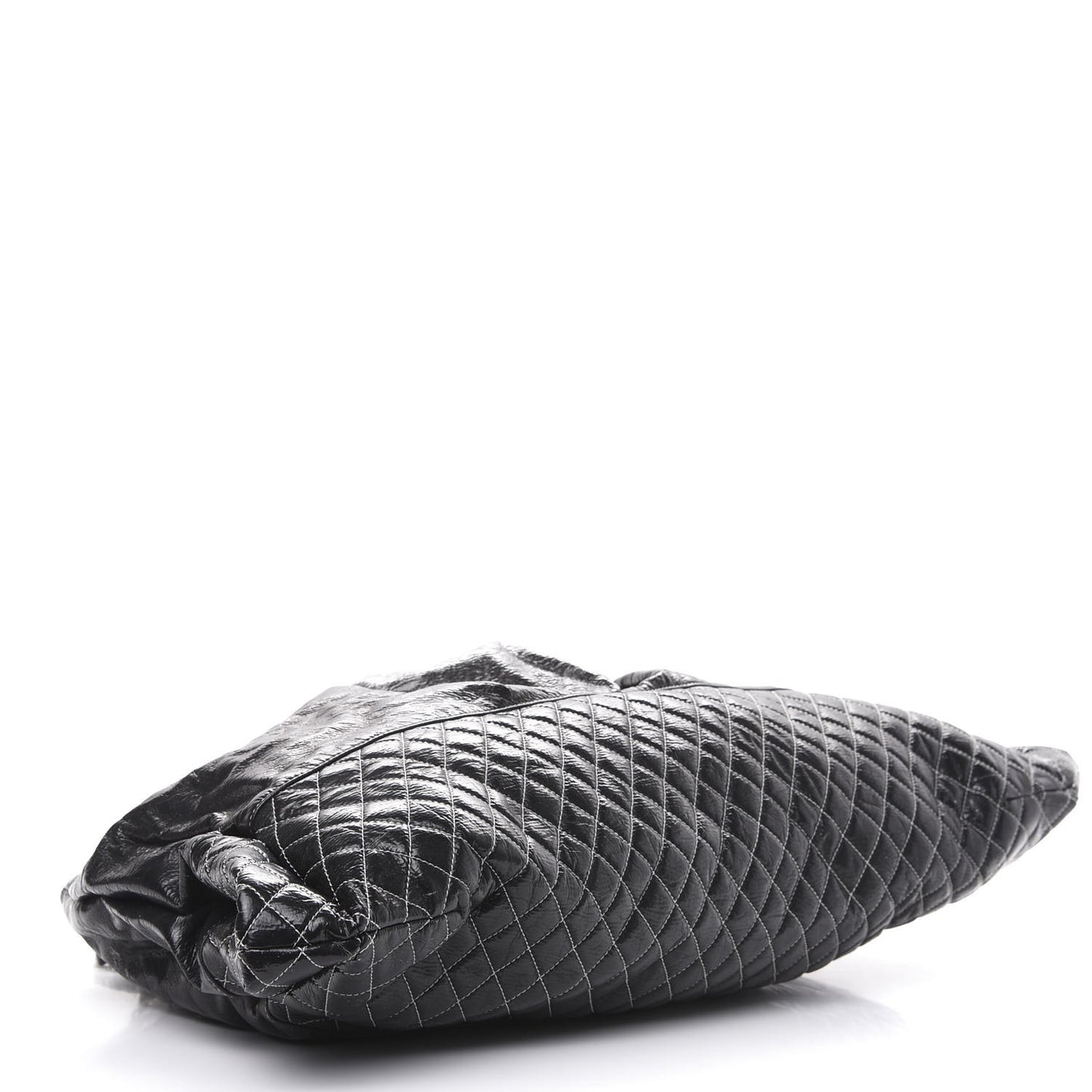 Vinyl Quilted Melrose Degrade Tote Black