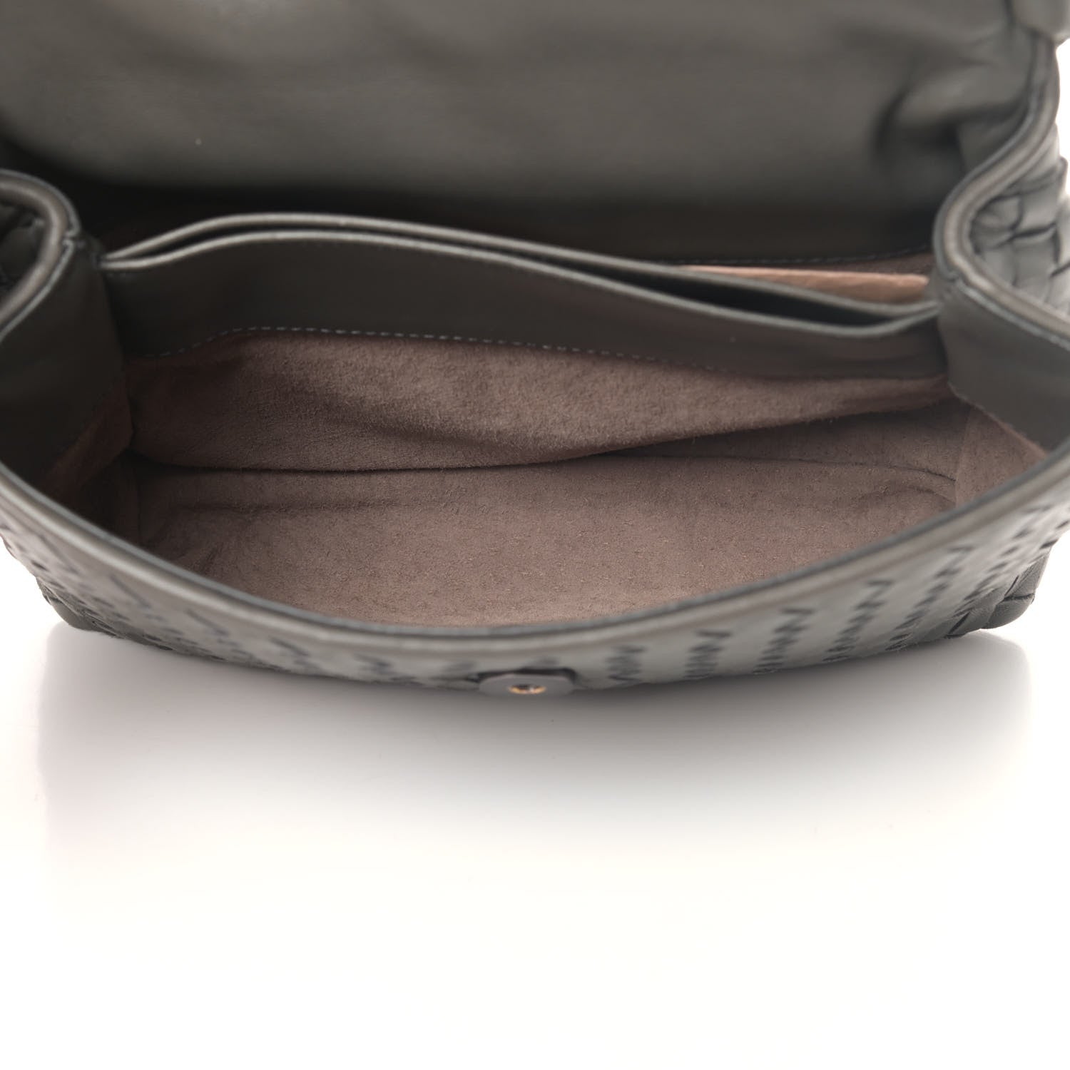 Bottega Veneta Nappa Intrecciato Baby Olimpia Shoulder Bag Steel 4 of 7
