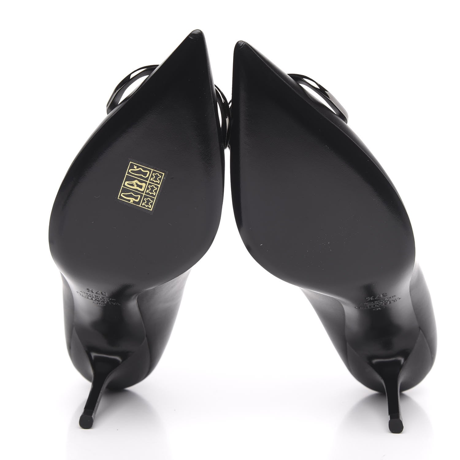Valentino Garavani Calfskin Vlogo Signature 80mm Pumps 37.5 Black 5 of 8