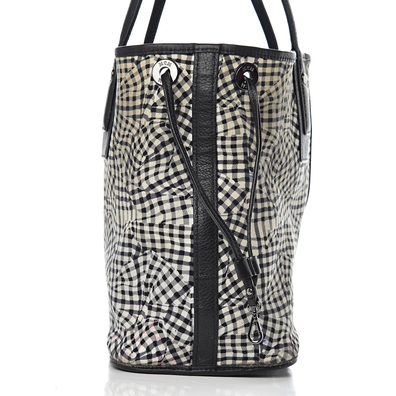 MCM Visetos Medium Liz Reversible Shopper Tote Black 24 of 28