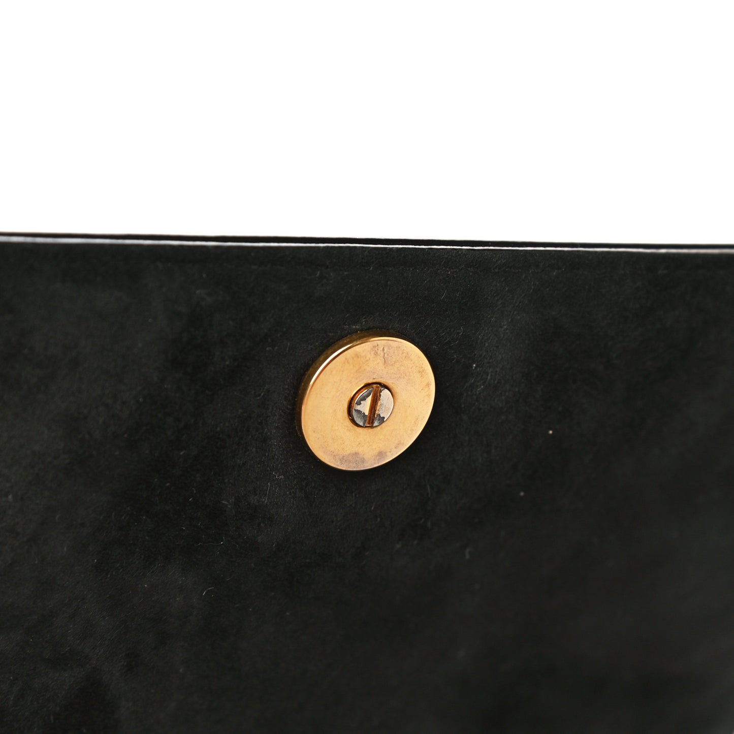 Patent Studded Diorama Flap Bag Black