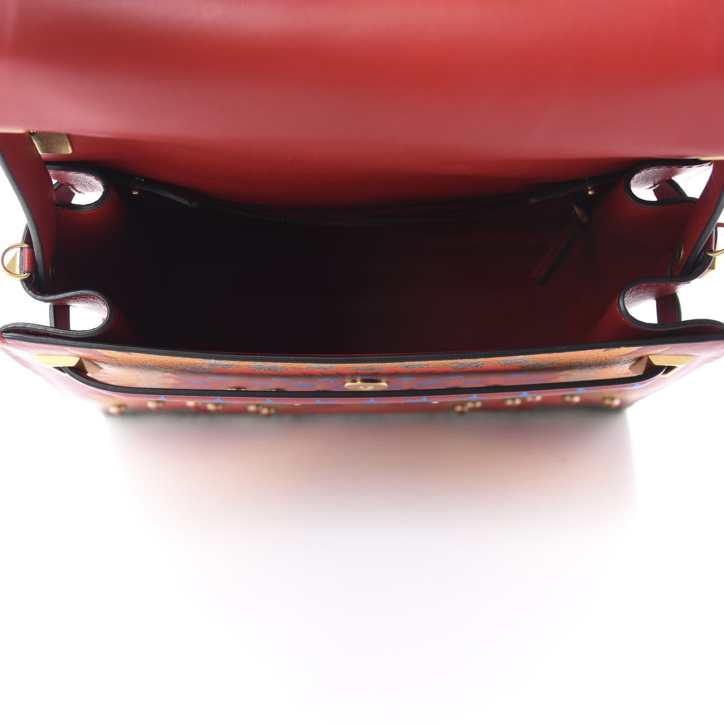 Calfskin Enchanted Wonderland My Rockstud Frame Bag Rosso Valentino