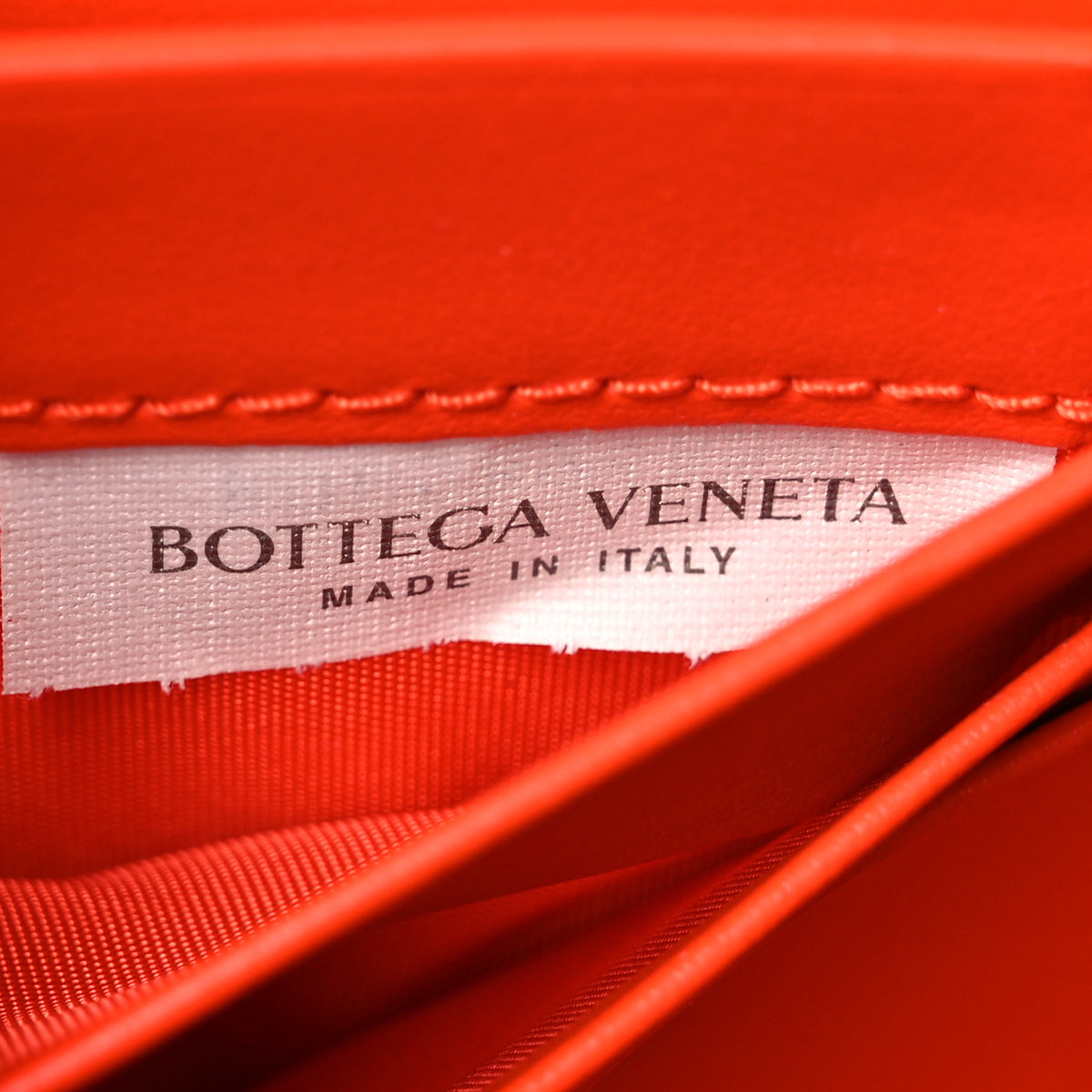 Nappa Intrecciato Long Andiamo Top Handle Clutch Orange