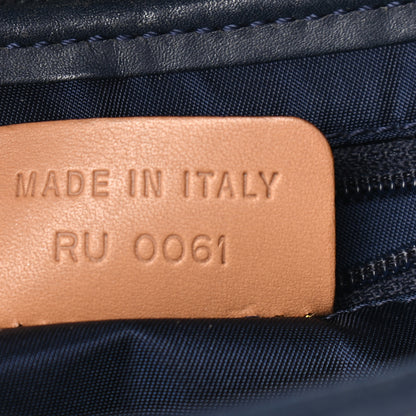 Christian Dior Denim Calfskin Saddle Bag Blue 7 of 9