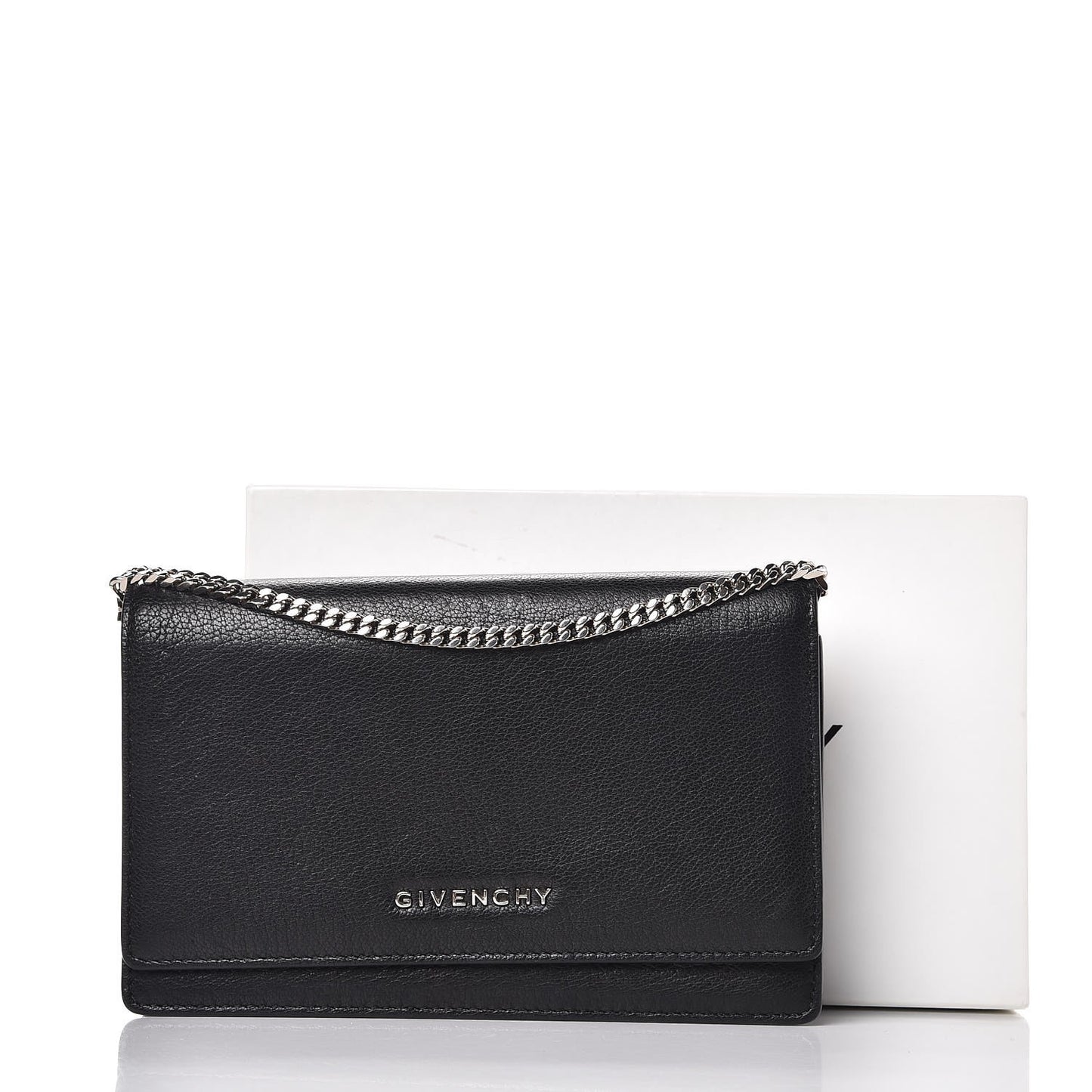 Sugar Goatskin Pandora Chain Wallet Black