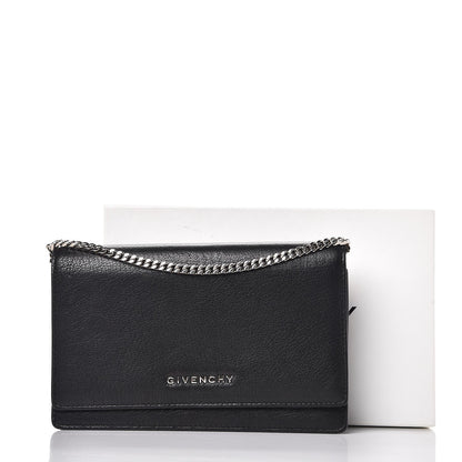 Givenchy Sugar Goatskin Pandora Chain Wallet Black 9 of 9