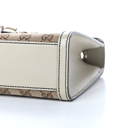 Gucci Monogram Margaux Calfskin Medium Emily Chain Shoulder Bag Beige Ebony Mystic White 10 of 13