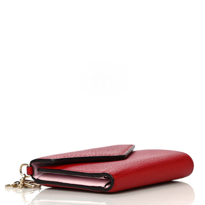 Christian Dior Bullcalf Diorissimo Medium Envelope Wallet True Red Pink 4 of 14