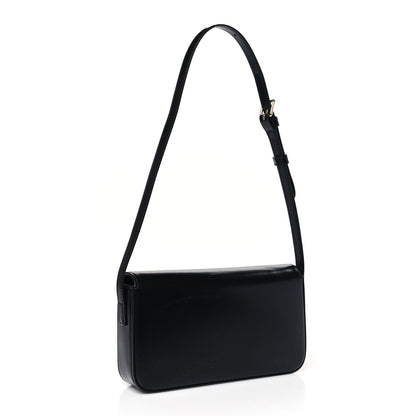 Celine Shiny Calfskin Triomphe Shoulder Bag Black 3 of 9