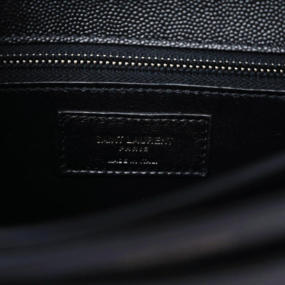 Saint Laurent Grain De Poudre Monogram Cassandra Clasp Bag Black 7 of 9