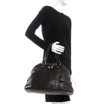 Saint Laurent Calfskin Large Muse Dark Brown 2 of 9