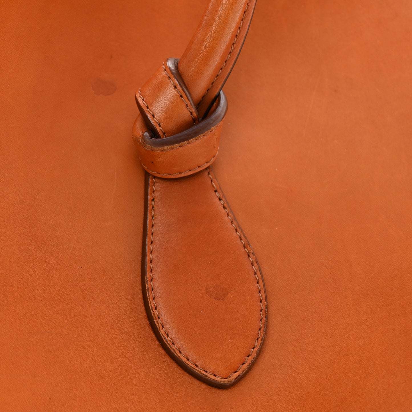 Natural Calfskin Medium Tie Knot Tote Tan