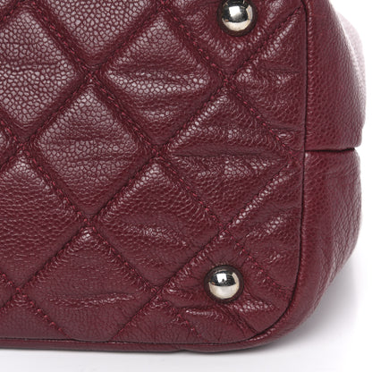 Chanel Caviar Quilted Timeless CC Soft Tote Dark Red 10 of 14