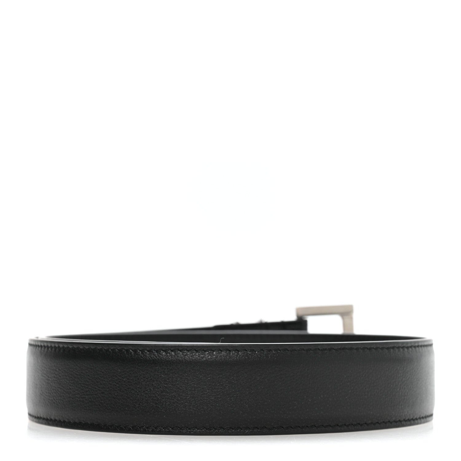Saint Laurent Smooth Calfskin Monogram Square Buckle Belt 65 26 Black 2 of 5
