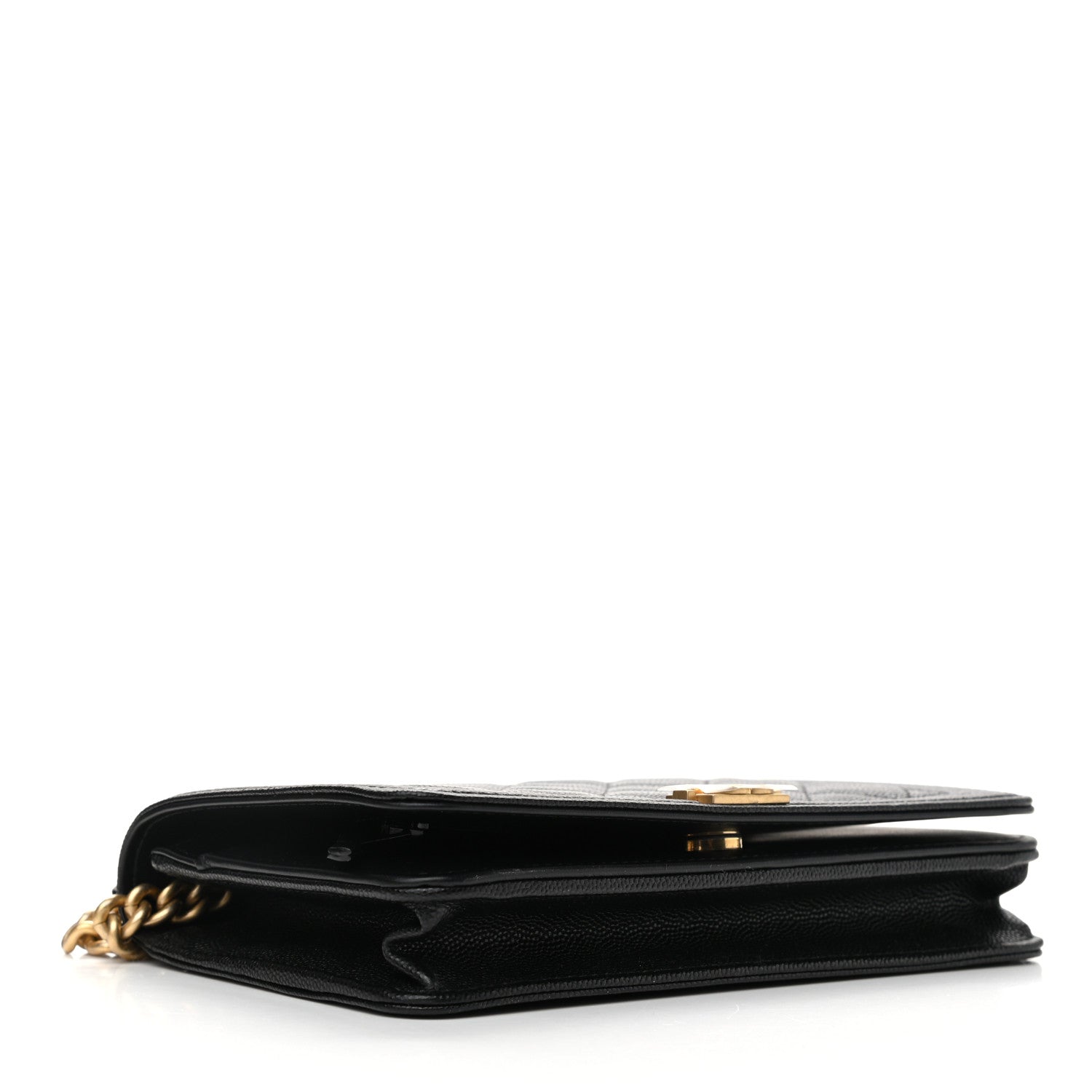 Chanel Caviar Quilted Boy Wallet On Chain WOC Black 4 of 12